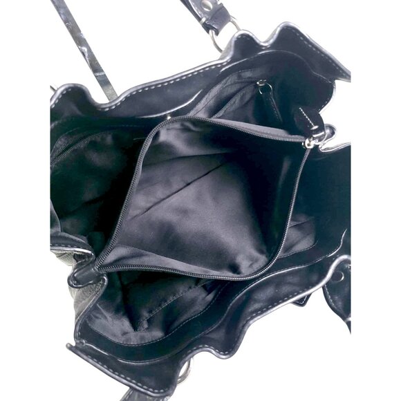 COACH Penelope Black Leather Satchel - Picture 3 of 6